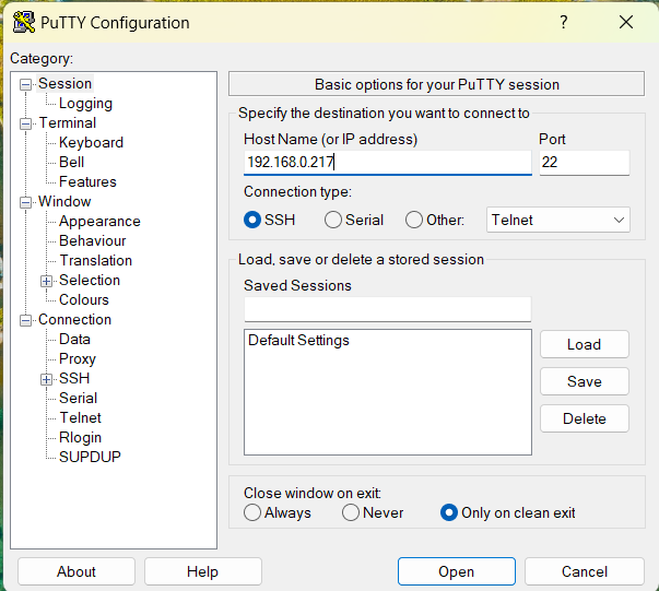 putty ssh client