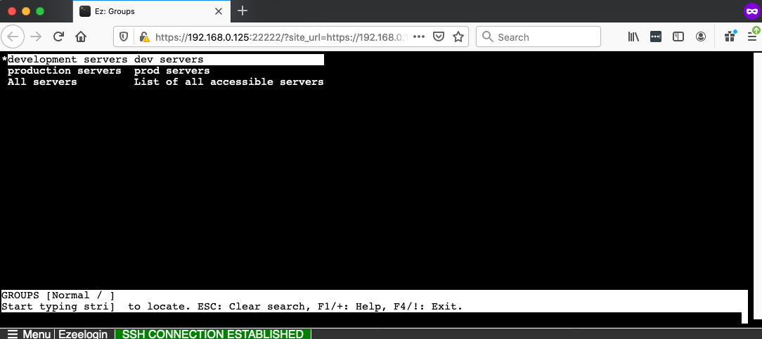 ssh web console