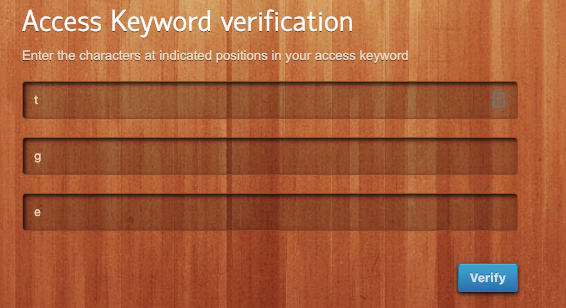 access-keyword 2FA