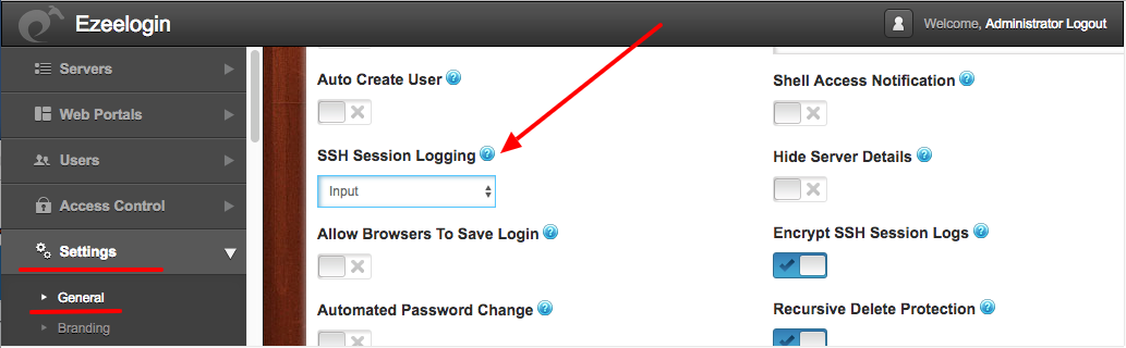 record-ssh-session-setting