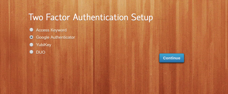 setup 2FA