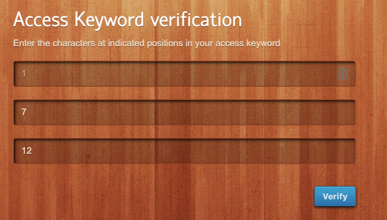 access keyword  2fa